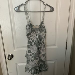 White and green dress